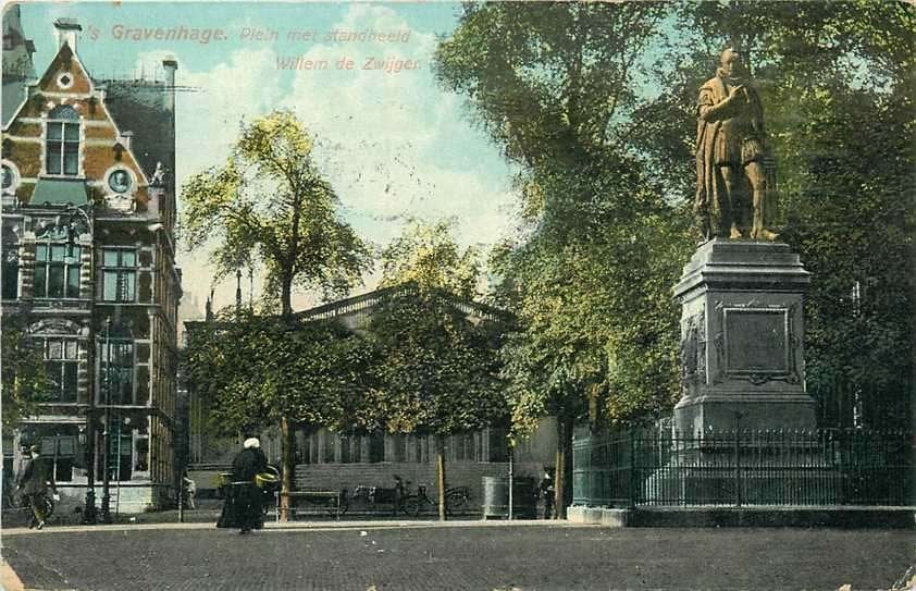 300-209-003 Den Haag Plein met standbeeld Willem de Zwijger, Verzenden, Voor 1920, Zuid-Holland