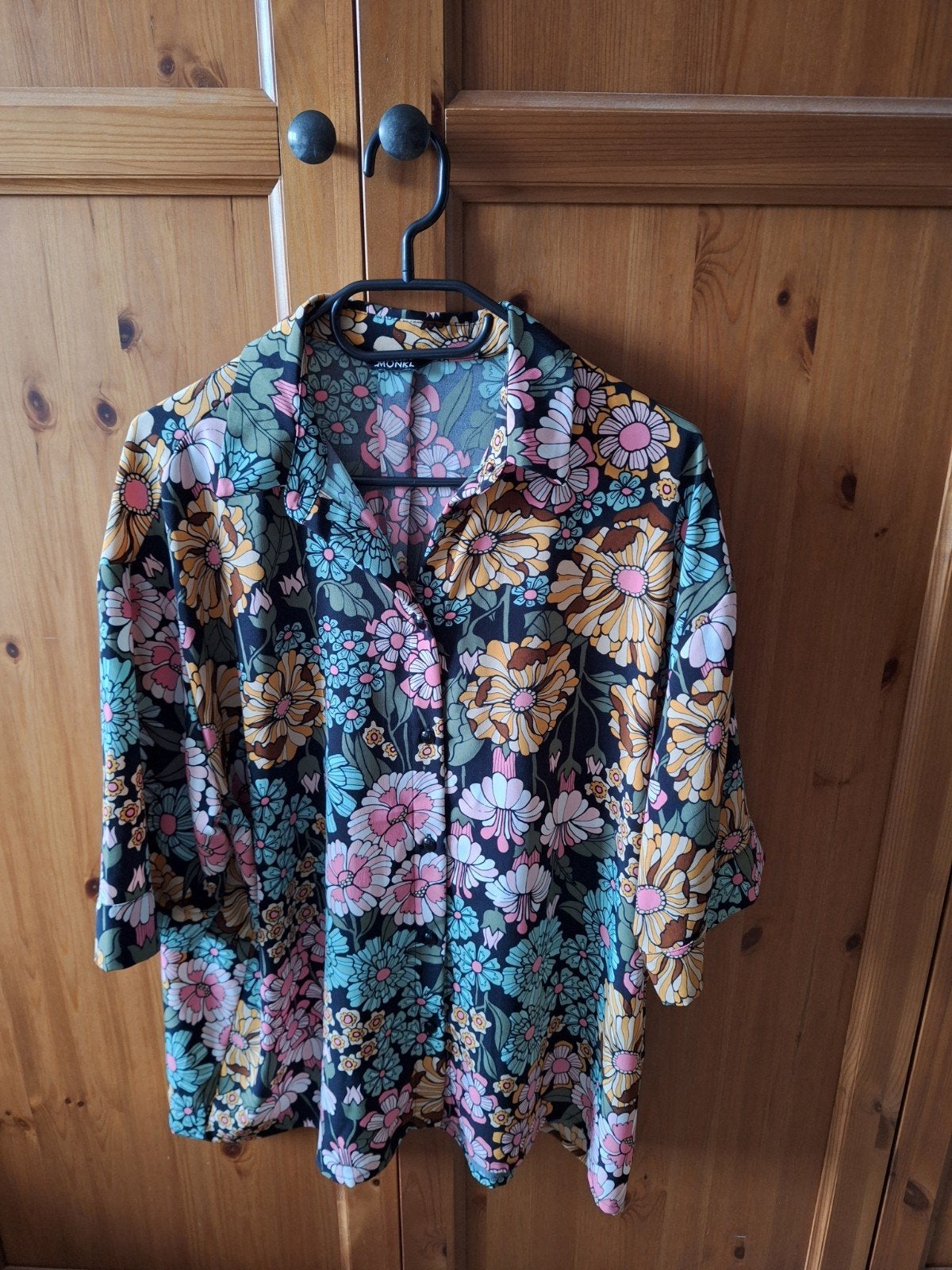 Kleurrijke blouse Monkl XL-XXL nieuwstaat botanisch, Ophalen of Verzenden, Zo goed als nieuw, Maat 46/48 (XL) of groter