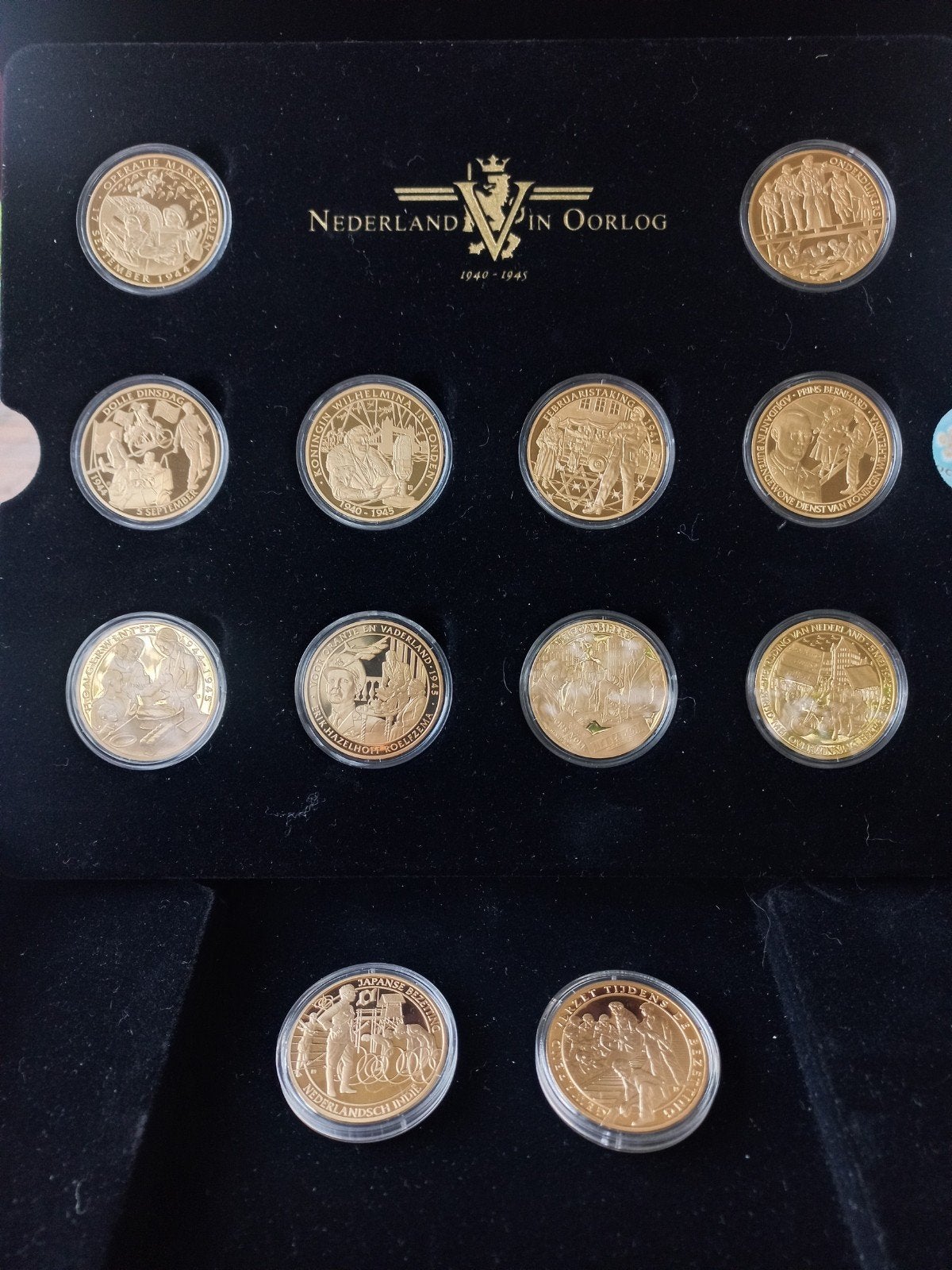 Nederland in Oorlog 1940-1945 Munten Set, Postzegels en Munten, Munten | Nederland, Ophalen of Verzenden, Koningin Wilhelmina
