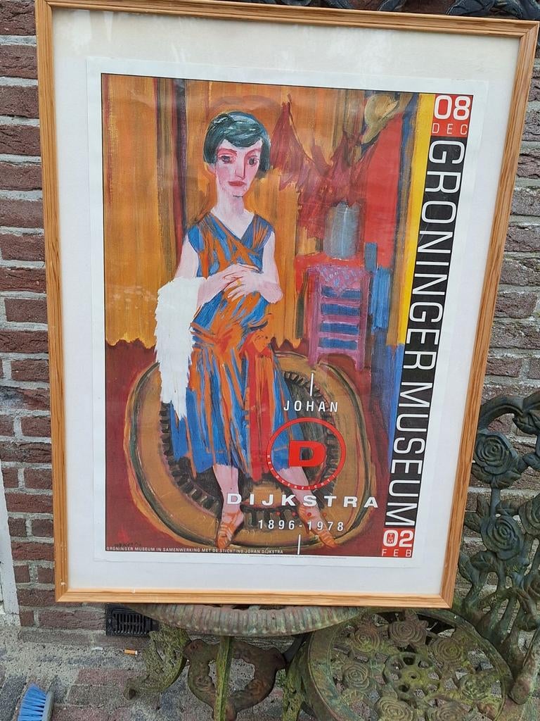 Johan Dijkstra Groningen Museum Poster met lijst, Ophalen, Met lijst