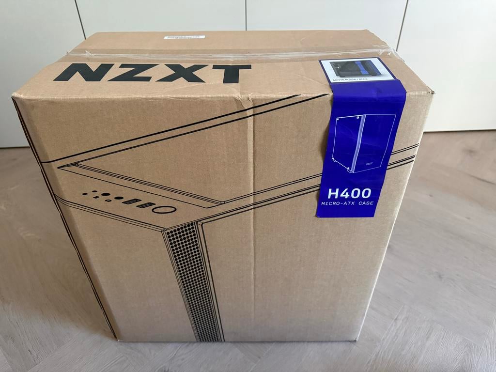 Nieuwe NZXT H400 MicroATX PC Gaming Case Zwart/Blauw, Computers en Software, Computerbehuizingen, Ophalen of Verzenden, Nieuw