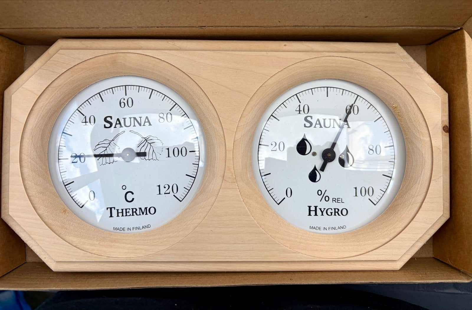 Sauna thermometer en hygrometer - Made in Finland, Ophalen of Verzenden, Nieuw, Fins of Traditioneel, Toebehoren