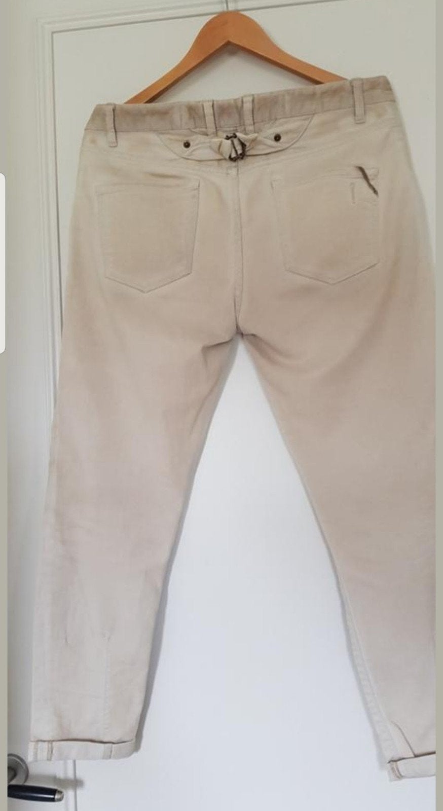 Zandkleurige broek "Vanilia", Maat 38/40 (M), Vanilia, Beige, Ophalen of Verzenden