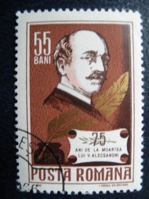 Postzegels Roemenië 1965 schrijver Alecsandri - cw. € 0,50., Ophalen of Verzenden, Overige landen, Gestempeld