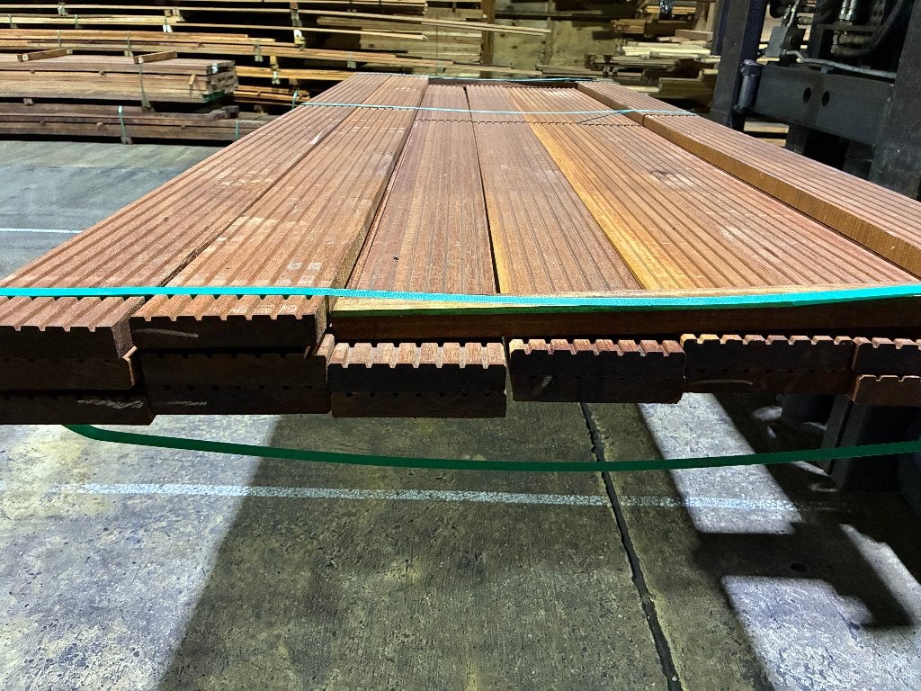 Massaranduba hardhout planken vlonderplanken 25x140mm, Ophalen, Nieuw, Hout