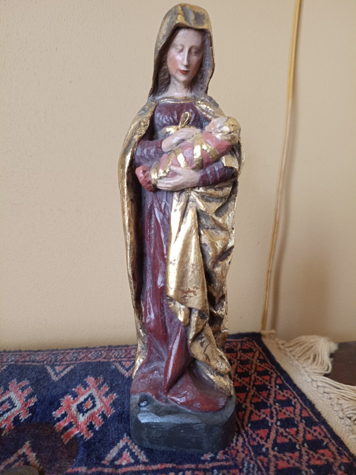 Antiek replica beeld: Vierge d'Autun, 15e eeuw, 'Musée' coll, Antiek en Kunst, Ophalen