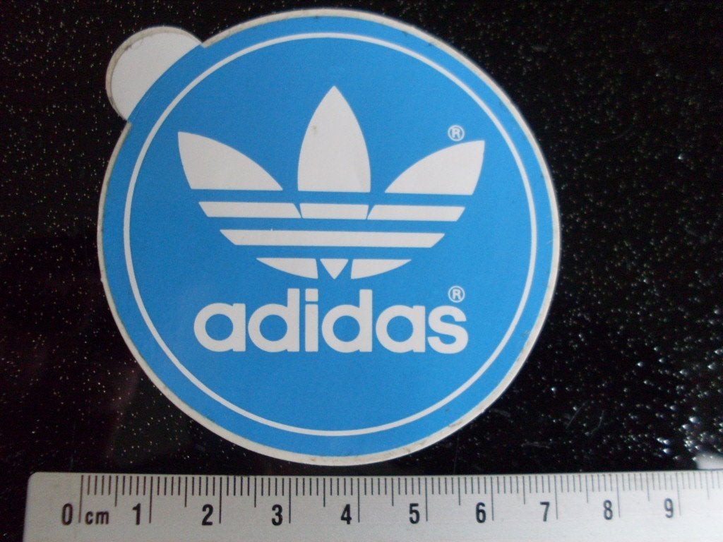 sticker adidas logo 70mm doorsnede, Verzenden, Zo goed als nieuw, Merk