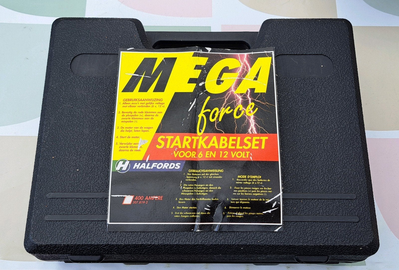 Mega Force Startkabelset 6V/12V - Halfords 400 Ampere, Auto diversen, Ophalen, Gebruikt