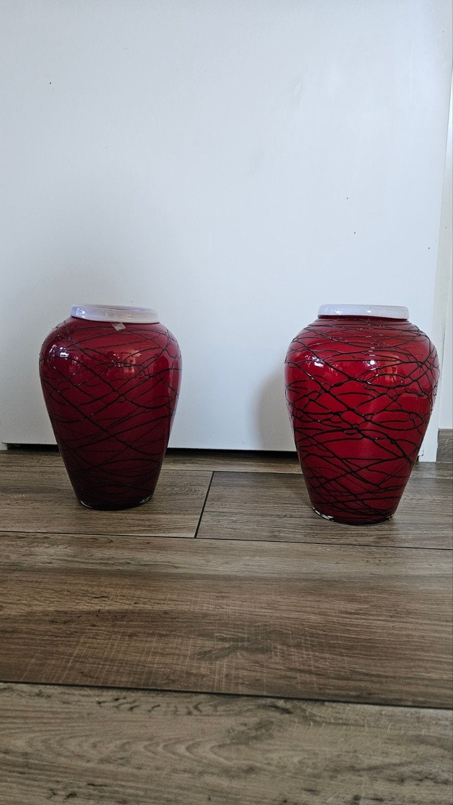 Mooie vasen 33 cm hoog, Overige kleuren, Ophalen of Verzenden, Minder dan 50 cm, Glas