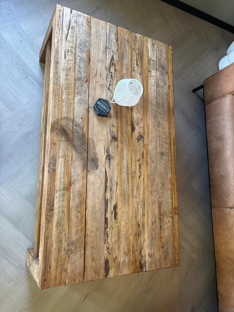 Salontafel Teakhout 140x79x47, Huis en Inrichting, Tafels | Salontafels, Ophalen, Gebruikt, 100 tot 150 cm, Teakhout