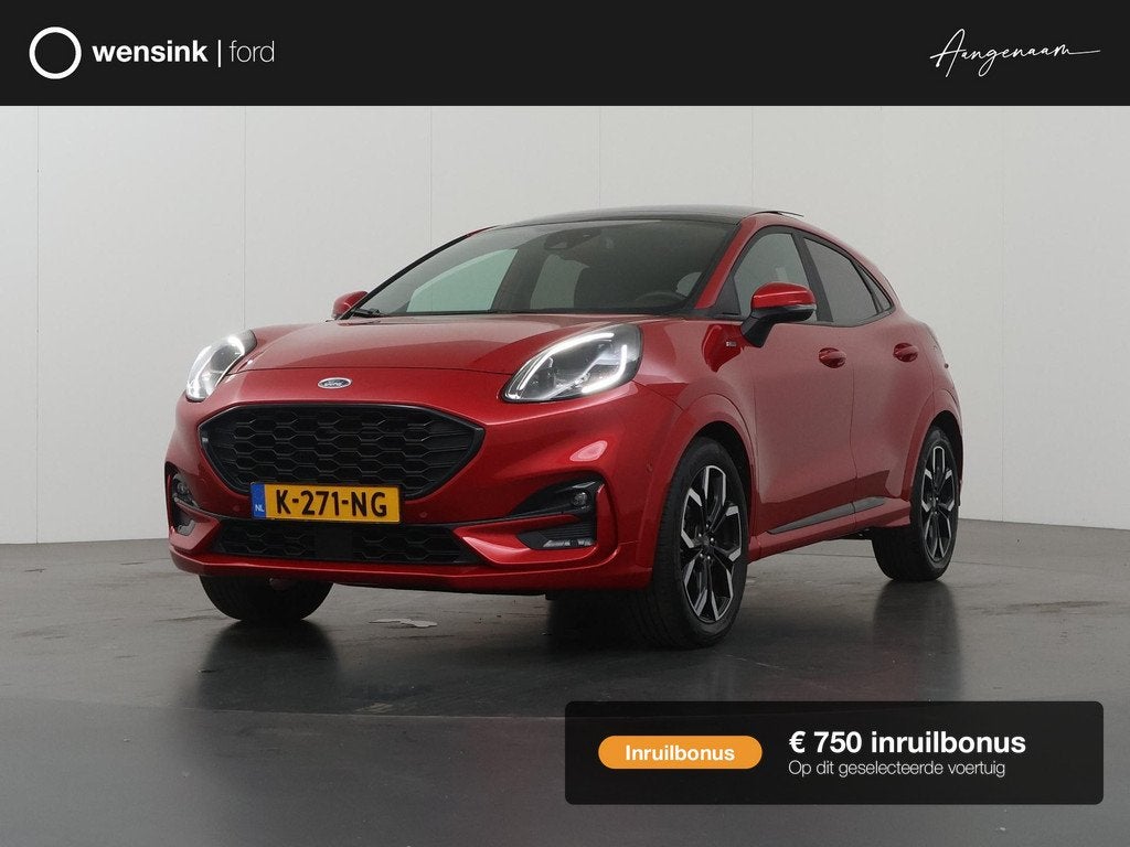 Ford Puma 1.0 EcoBoost Hybrid ST-Line X | Panoramadak | Trek, Auto's, Ford, Voorwielaandrijving, 125 pk, Automatische klimaatregeling