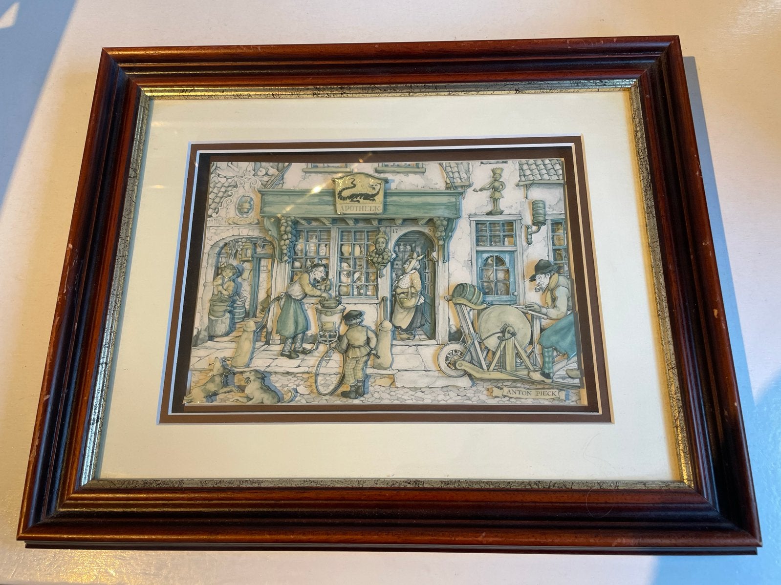 3D Reliëf Schilderij Anton Pieck (37x30 cm), Ophalen, Minder dan 50 cm, Gebruikt, Oorspronkelijke maker