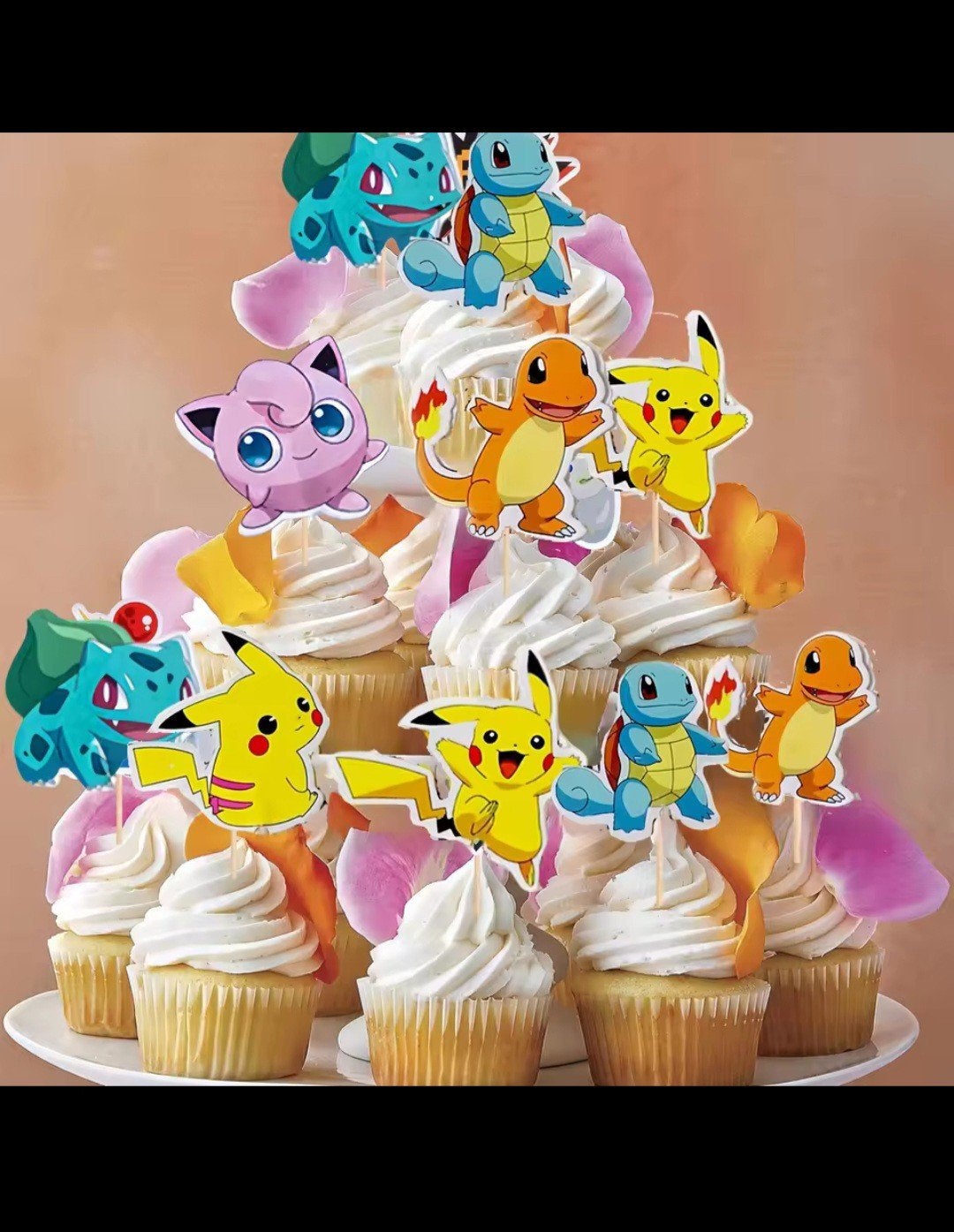 24 Nieuwe Pokémon Cupcake Toppers - Feestdecoratie, Ophalen of Verzenden, Nieuw, Overige typen