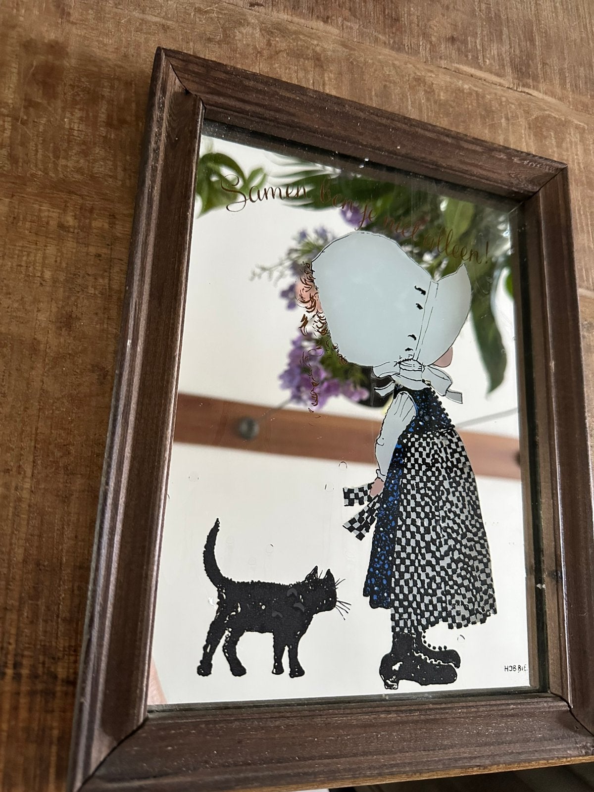 Vintage Holly Hobbie spiegel, Ophalen of Verzenden, Rechthoekig, Minder dan 50 cm