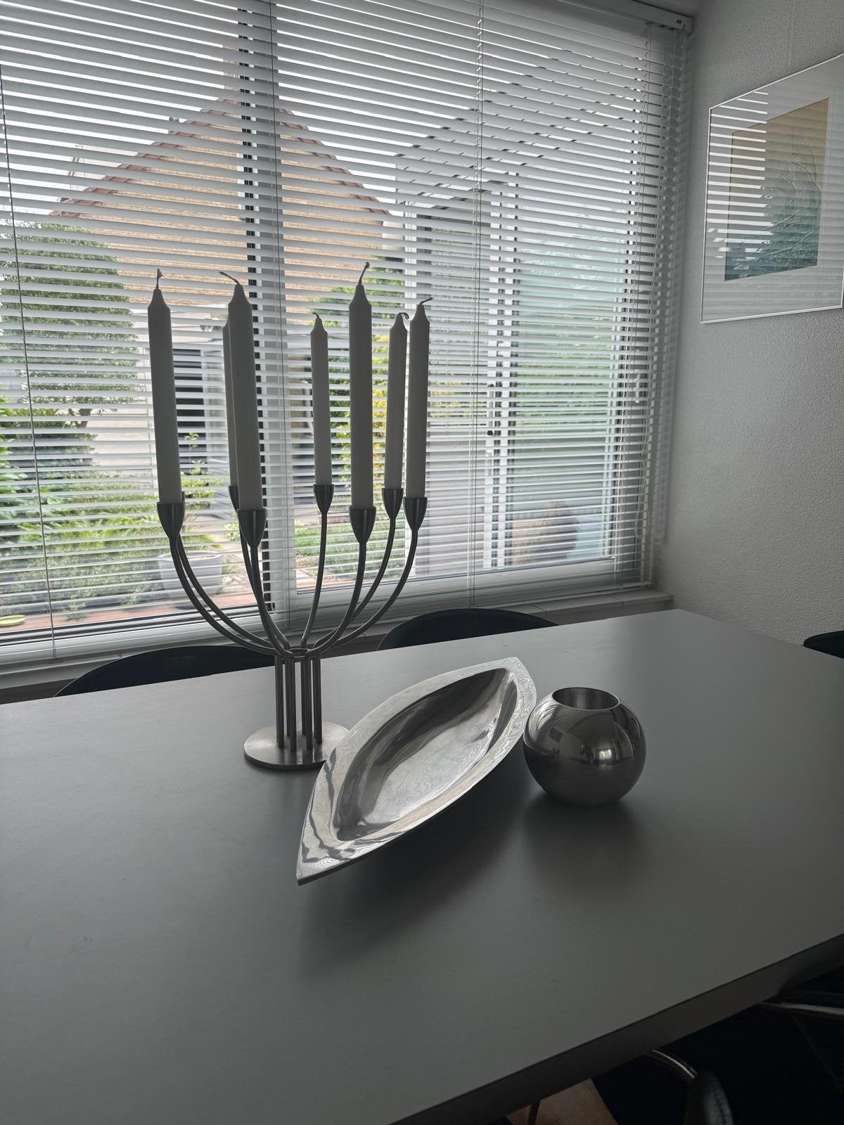 Kandelaar, waxinehouder en schaal, Huis en Inrichting, Woonaccessoires | Kandelaars en Kaarsen, Ophalen, 25 tot 50 cm, Zo goed als nieuw