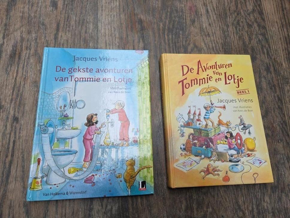 De avonturen van Tommie en Lotje - Jacques Vriens (2 boeken), Boeken, Ophalen of Verzenden, Gelezen, Jacques Vriens, Fictie algemeen