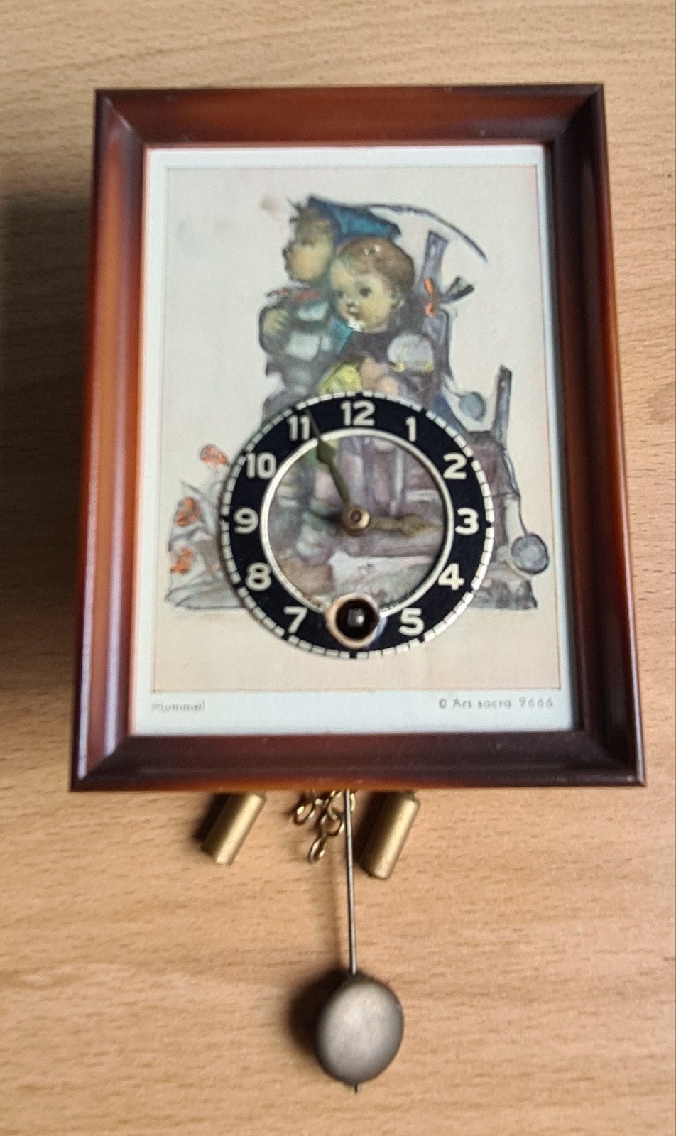 Vintage Hummel Miniatuur Klokje - Ars Sacra 9666, Antiek en Kunst, Ophalen of Verzenden