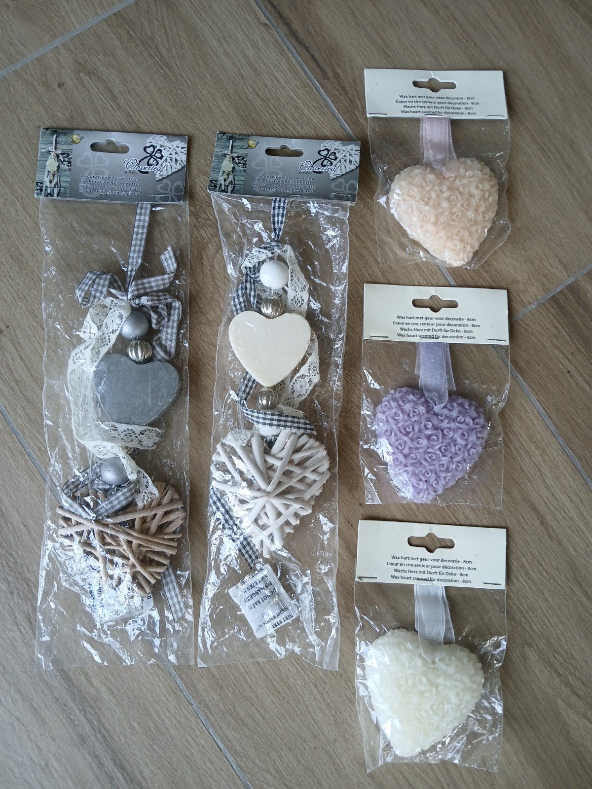 Zeepslinger wax hartjes rozen landelijke decoratie NIEUW, Ophalen of Verzenden, Nieuw