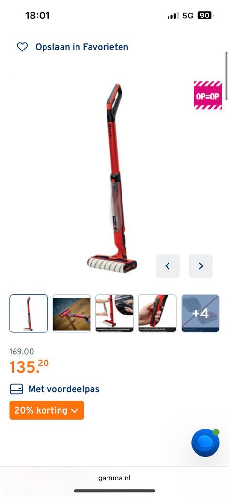 Einhell 18V vloerreiniger CLEANEXXO (zonder accu), Ophalen of Verzenden, Zo goed als nieuw