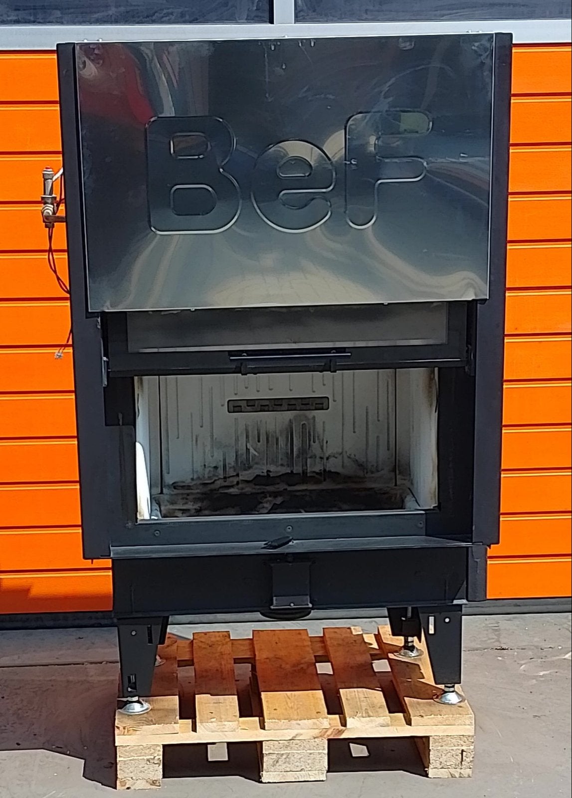 Tekoop demo model BeF Aquatic V 80 liftdeur, Ophalen, Houtkachel, Zo goed als nieuw, Inbouw