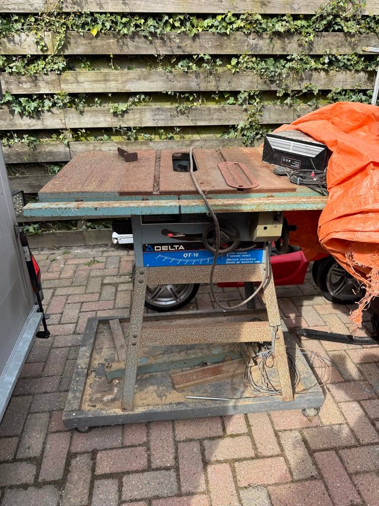 Delta QT-10 Zaagtafel - Robuust en Betrouwbaar, Ophalen, Gebruikt, Cirkelzaag, 30 tot 70 mm
