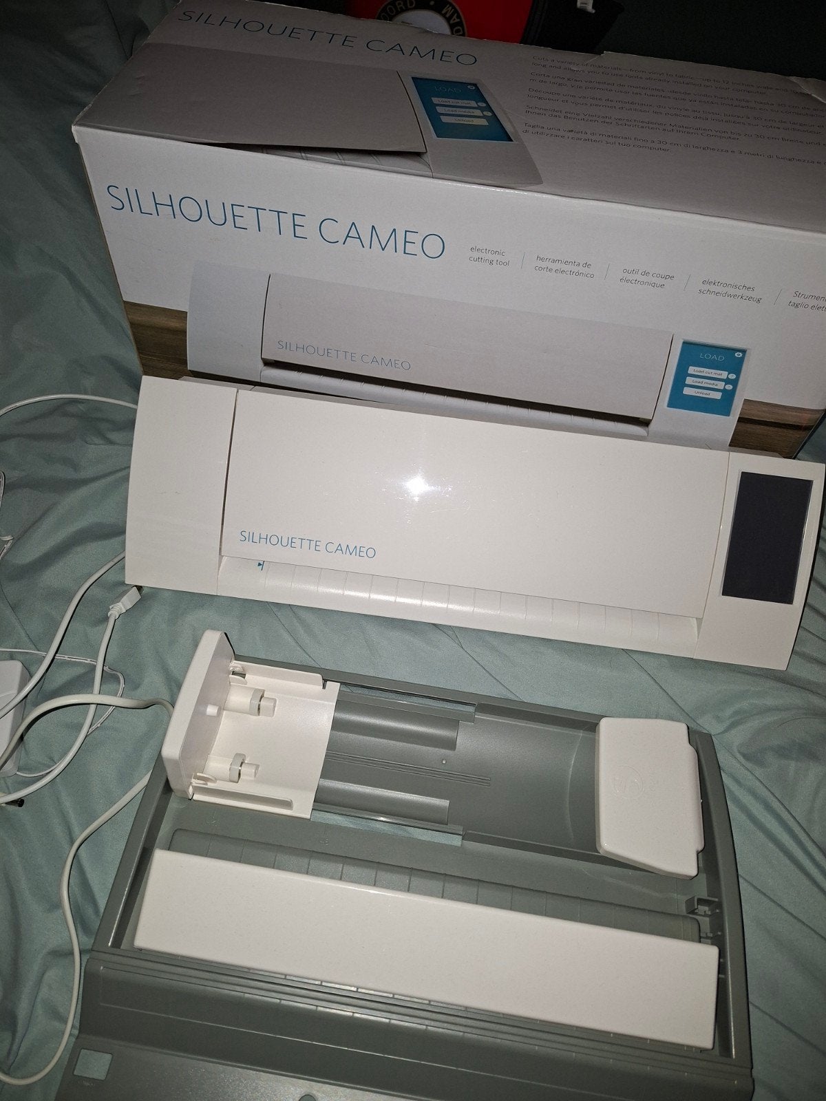 Silhouette Cameo 2 snijplotter met hittepers en materialen, Ophalen, Zo goed als nieuw