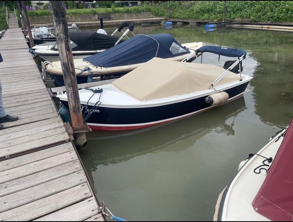 Stalen Sloep / Grachtenboot, Watersport en Boten, Sloepen, Gebruikt, Staal, Ophalen