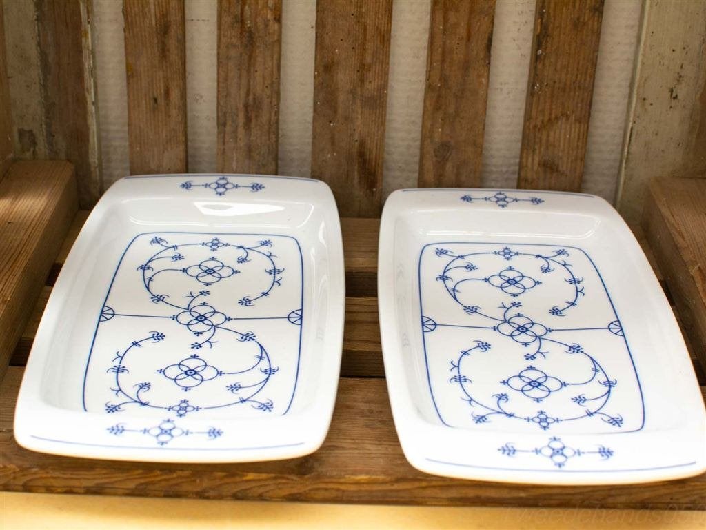 2 Blau Saks Jagers eisenberg porseleinen schalen 34521, Gebruikt, Ophalen of Verzenden, Bord(en), Overige stijlen