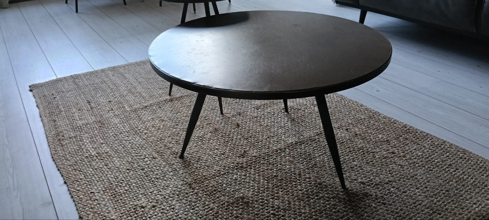 Salontafels rond metaal zwart en brons, Huis en Inrichting, Tafels | Salontafels, Ophalen, Rond, Metaal