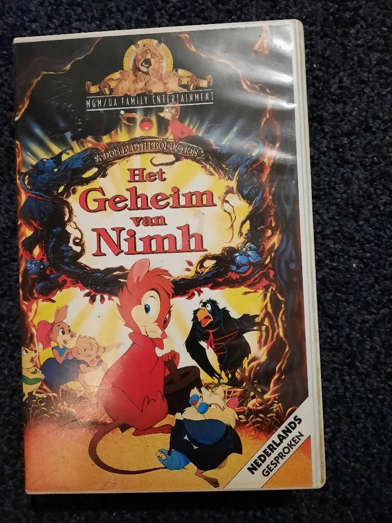 HET GEHEIM VAN NIMH! Top Tekenfilm Klassieker Op VIDEO!, Tekenfilm, Verzenden, Alle leeftijden, Zo goed als nieuw