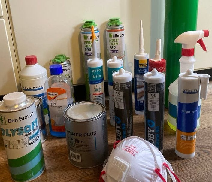 Schildersbenodigdheden: Primer, Lak, Reinigers, Kit, Maskers, Ophalen of Verzenden, Zo goed als nieuw, Overige typen
