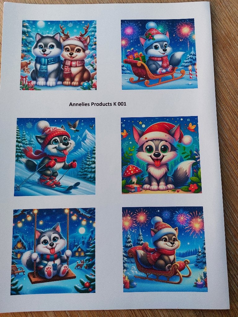Collagevellen kerst K 001 t/m K 024, Ophalen of Verzenden, Nieuw, Kerst, Pons of Mal