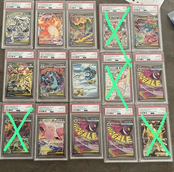 Diverse PSA Graded Pokémon Kaarten - Japanse en Engelse, Ophalen of Verzenden, Zo goed als nieuw, Losse kaart