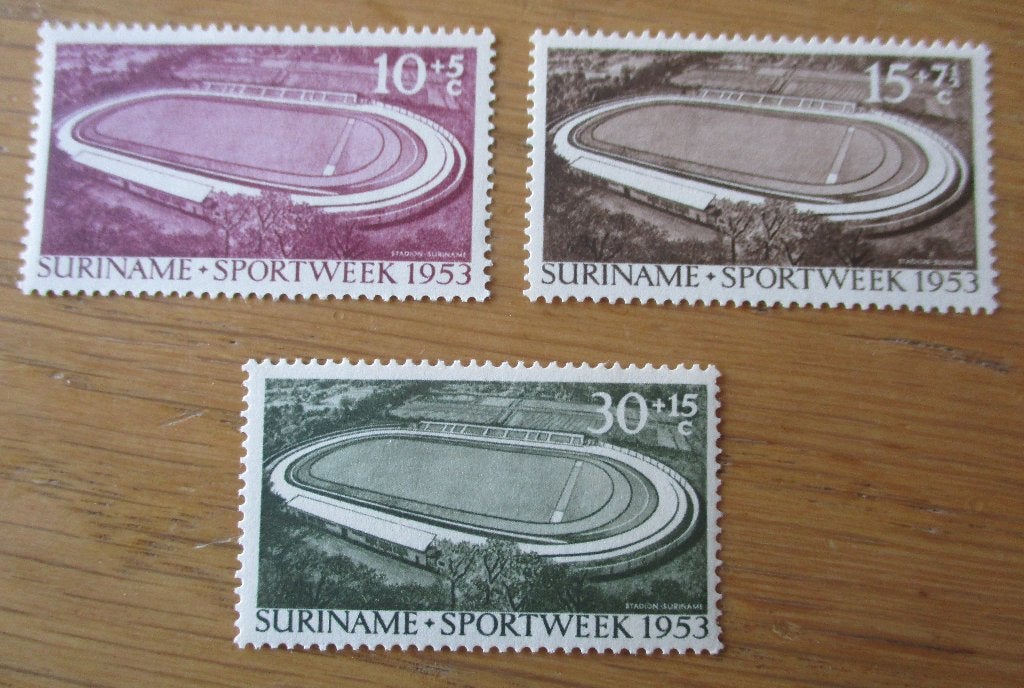 Suriname, serie Stadion Paramaribo, 1953, Verzenden