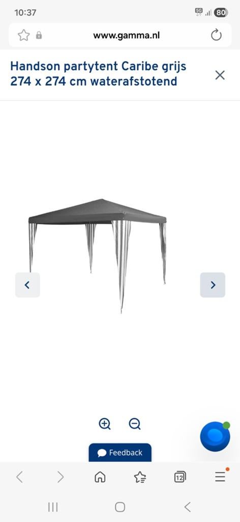 Partytent 3x3, Tuin en Terras, Partytenten, Ophalen, Partytent, Minder dan 4 meter, Zo goed als nieuw