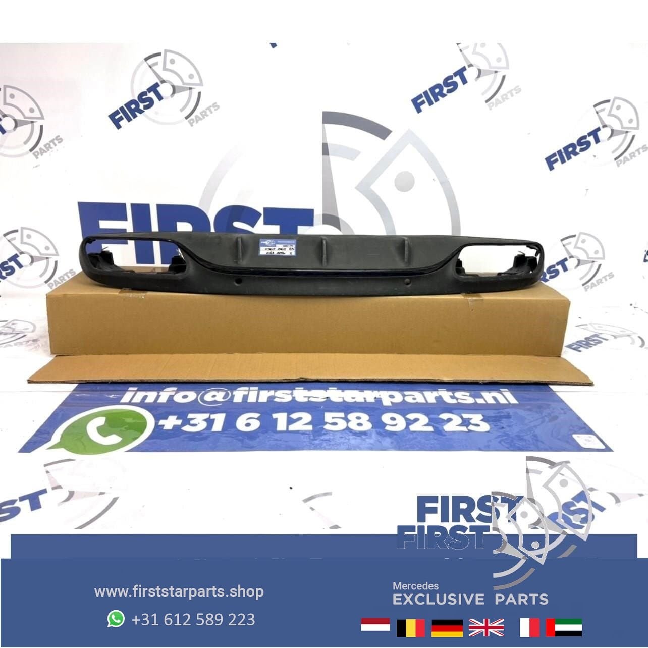 A205 C205 C63 S AMG DIFFUSER COMPLEET ACHTERBUMPER C KLASSE, Gebruikt, -, Ophalen of Verzenden, -
