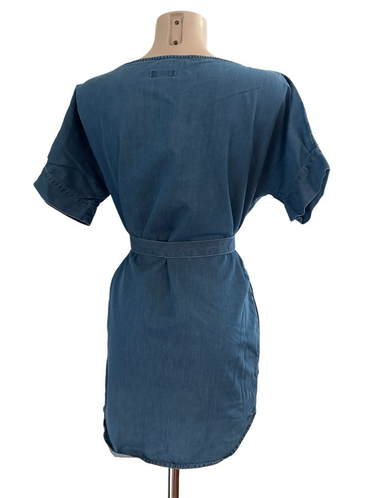 Mads Norgaard jurk S, Blauw, Ophalen of Verzenden, Zo goed als nieuw, Onder de knie