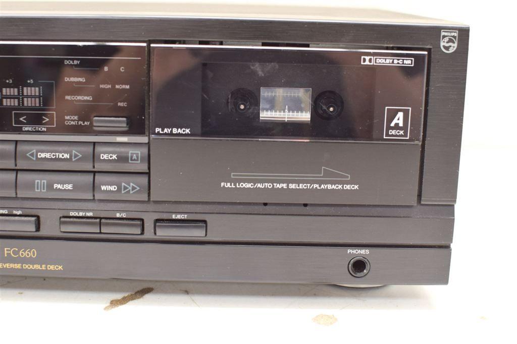 Philips auto reverse double deck FC 666 46802, Ophalen of Verzenden, Gebruikt, Cassettedeck, Overige merken