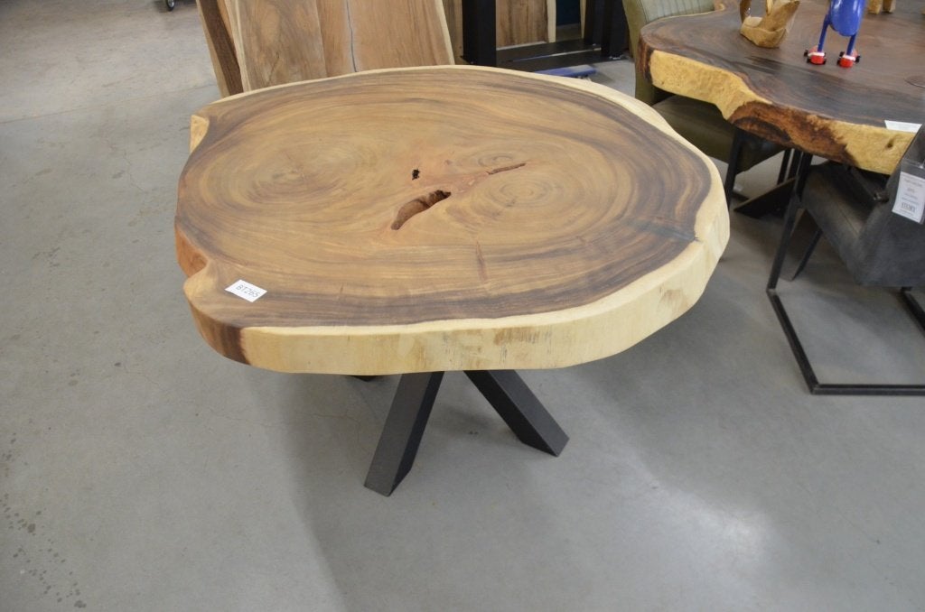Suar boomstamtafel- 130- 140 cm-BT265, Nieuw, Ophalen of Verzenden, Vijf personen of meer, Rechthoekig