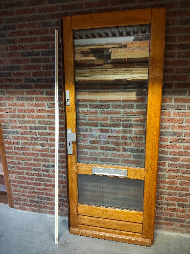 mooie degelijke voordeur, Ophalen, Gebruikt, 80 tot 100 cm, 200 tot 215 cm