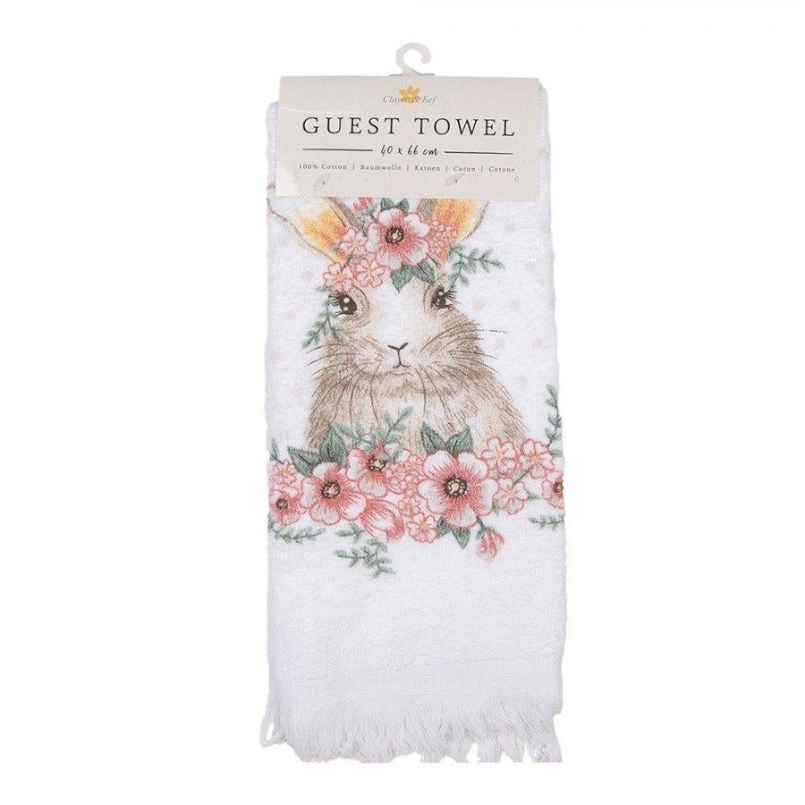 HANDDOEKJE - CLAYRE & EEF - BLOEMEN KONIJNTJE, Ophalen of Verzenden, Nieuw