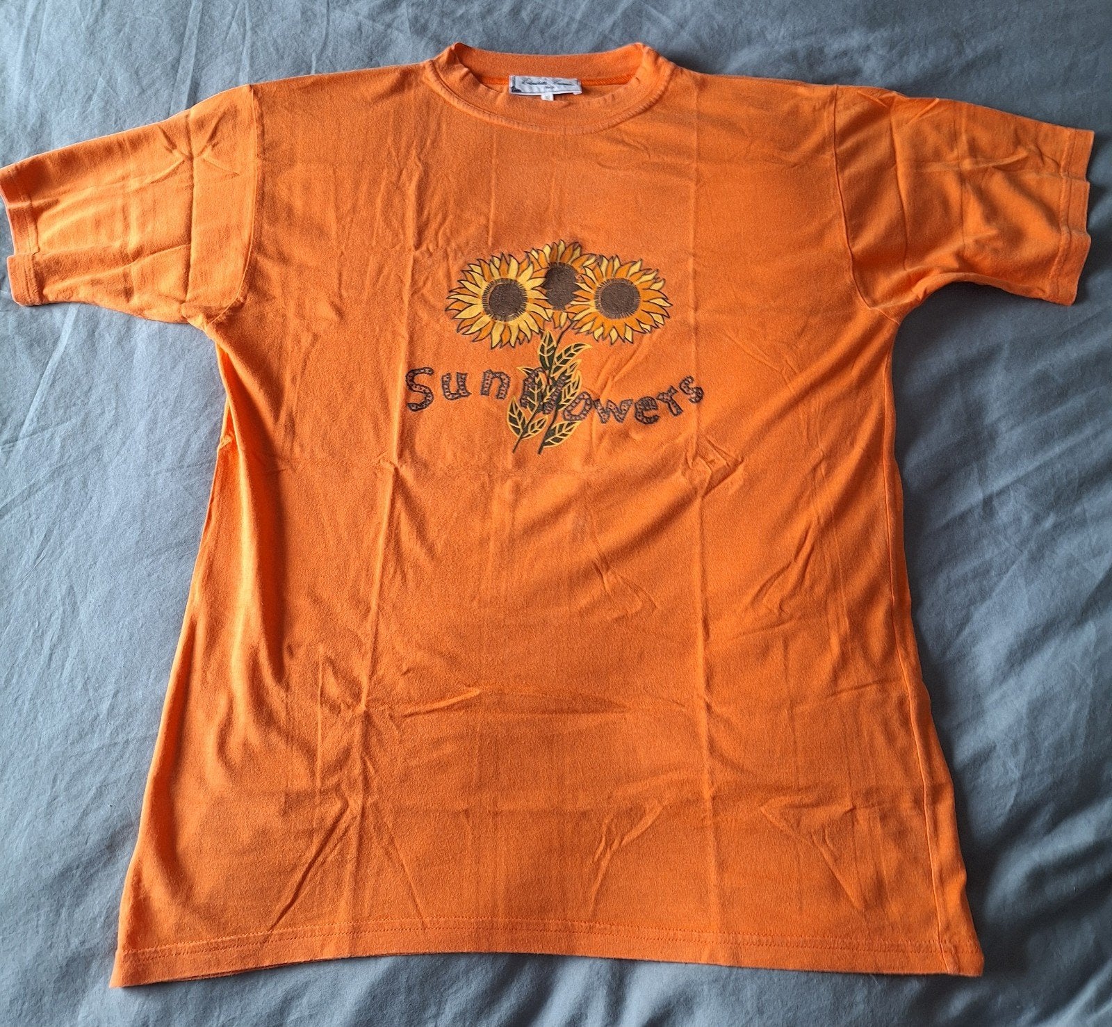 Elisabetta Casarini T-shirt met zonnebloemen, maat M, Maat 38/40 (M), Elisabetta Casarini, Oranje, Ophalen of Verzenden
