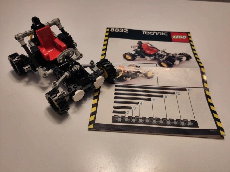 Lego Technic 8832 - Roadster (1988), Gebruikt, Lego, Inclusief instructies, Ophalen of Verzenden