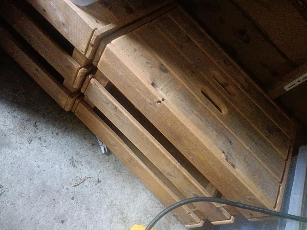 Houten opberg kisten met deksel 2 stuks, Ophalen of Verzenden, 50 tot 100 cm, Minder dan 50 cm, Minder dan 50 cm