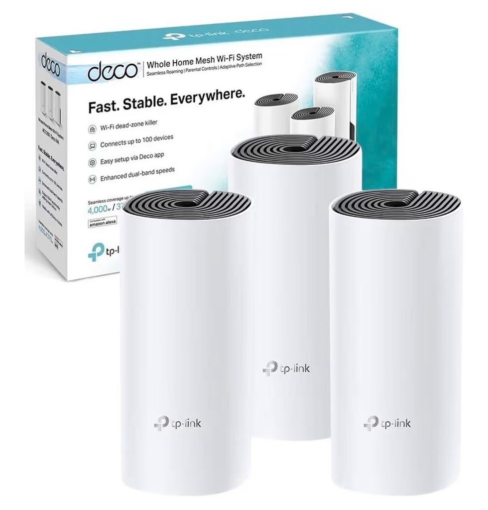 7 stuks TP-Link Deco M4 AC1200 Whole Home Mesh Wi-Fi Systeem, Computers en Software, Routers en Modems, Ophalen of Verzenden, Zo goed als nieuw