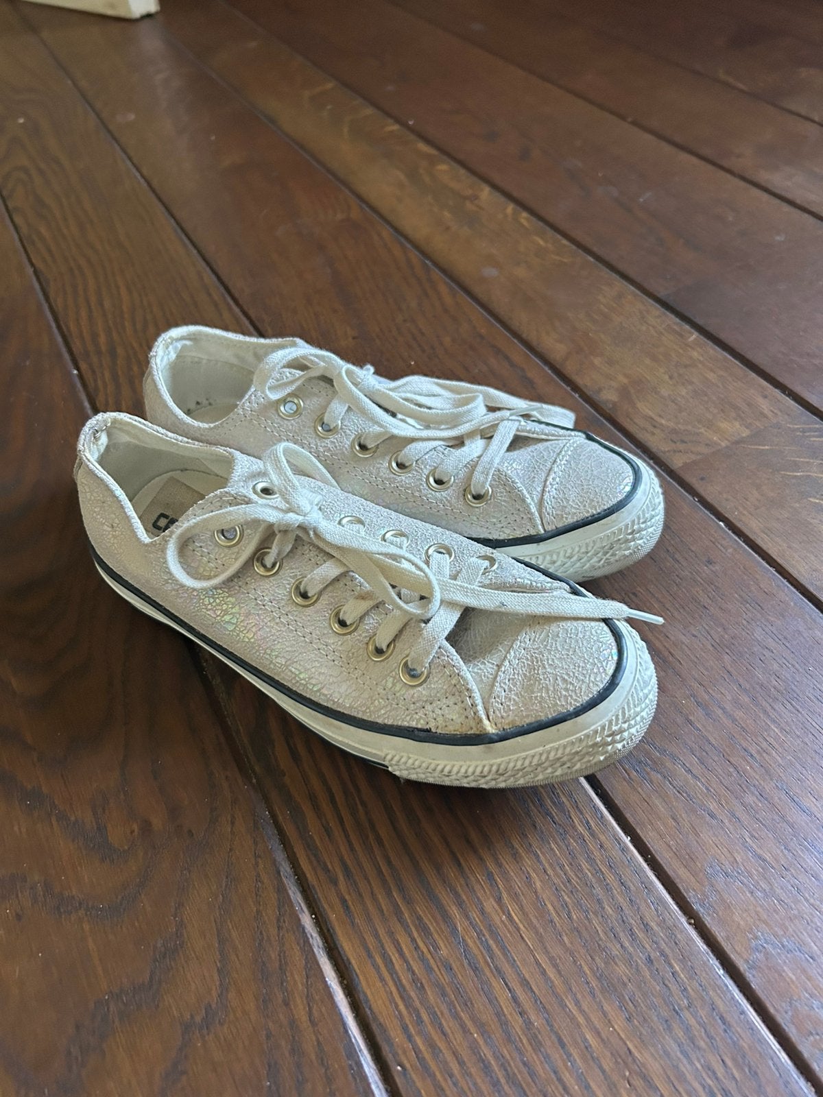 Crème glitter Converse All Stars schoenen, sneakers in 37, Ophalen, Beige, Nieuw, Sneakers of Gympen