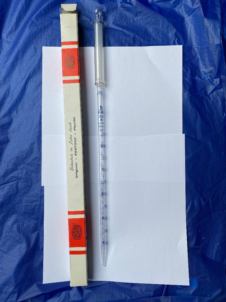 Zuigermeetpipet 5ml(laboratorium), Ophalen of Verzenden, Nieuw
