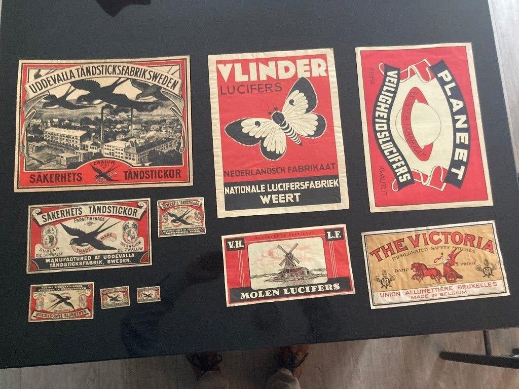 Groot formaat lucifermerken - vintage., Verzamelen, Ophalen of Verzenden, Gebruikt, Luciferdoosjes of -merken