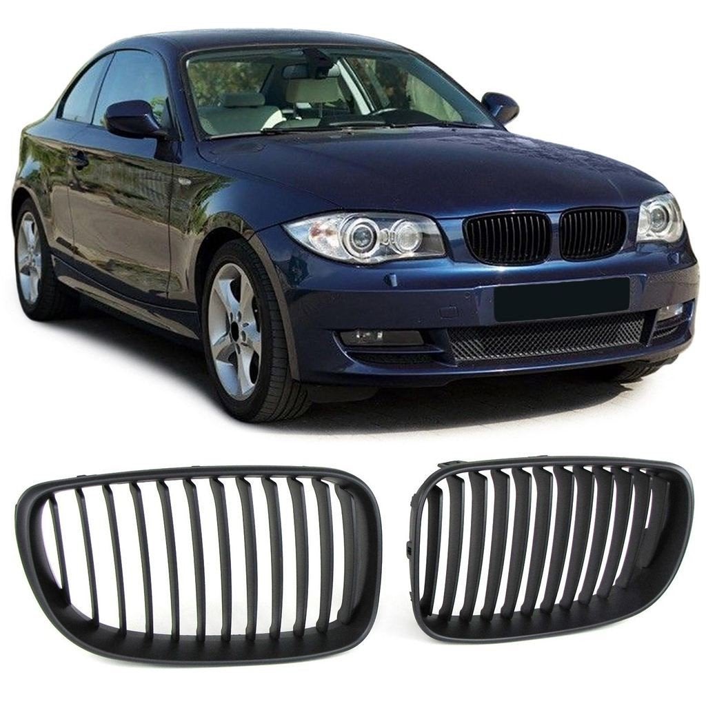 Grill Nieren voor BMW 1 Serie E82 E88 E81 E87 LCI Enkel Mat