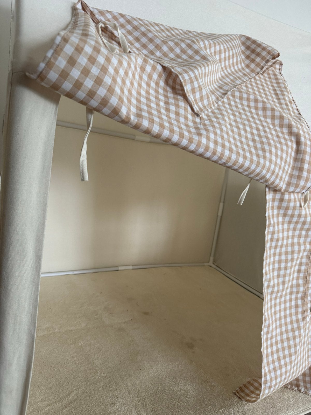 Speelhuisje/tentje voor kinderen - beige ruit, Ophalen, Zo goed als nieuw